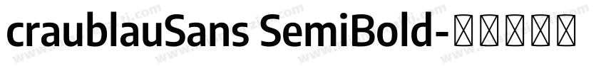 craublauSans SemiBold字体转换